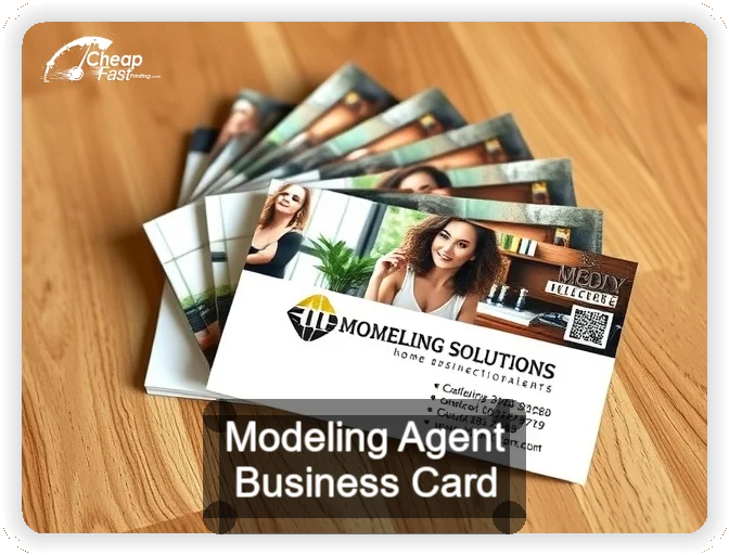 Modeling Agent business card design sample