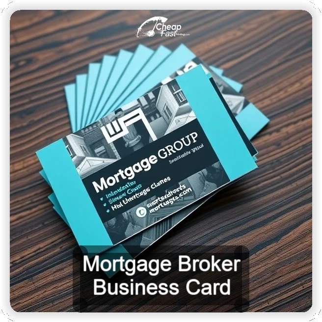 Mortgage Broker business card design sample