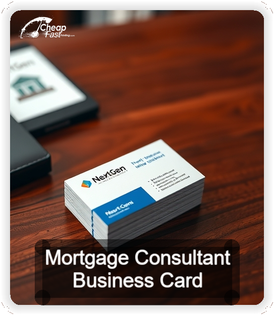 Mortgage Consultant business card design sample