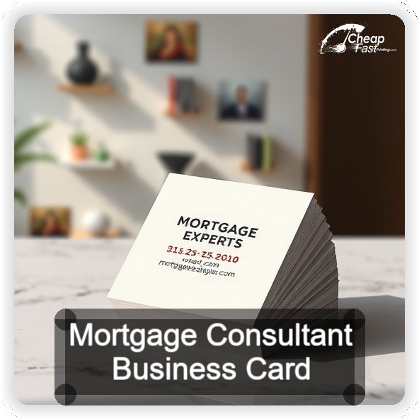 Mortgage Consultant business card design sample