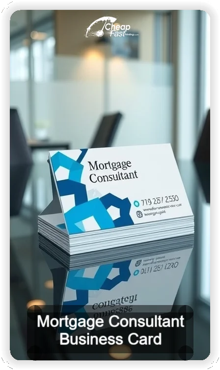 Mortgage Consultant business card design sample