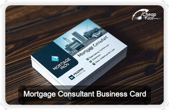 Mortgage Consultant business card design sample