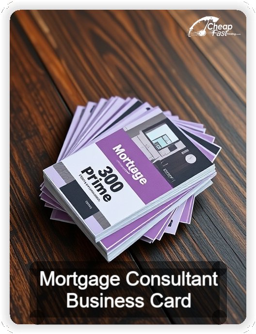 Mortgage Consultant business card design sample