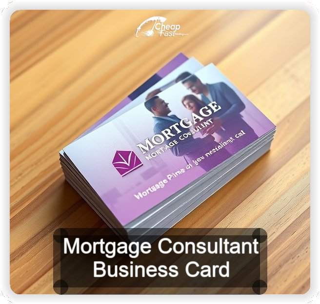 Mortgage Consultant business card design sample
