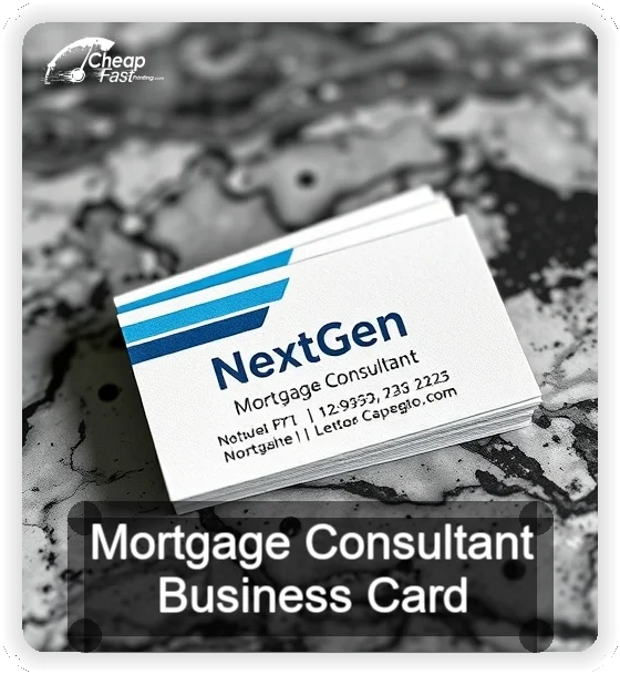 Mortgage Consultant business card design sample