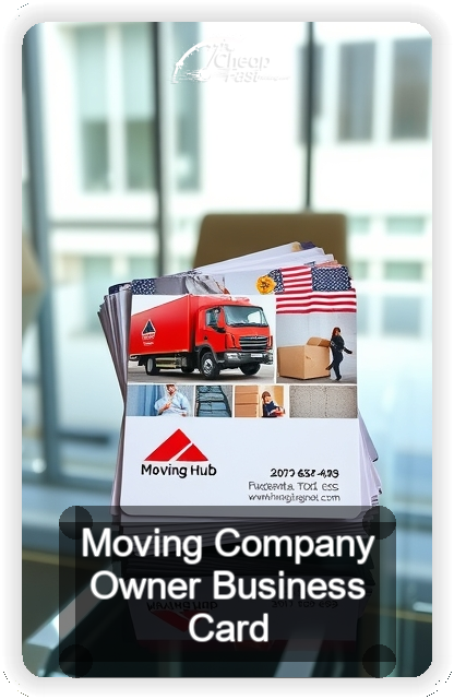 Moving Company Owner business card design sample