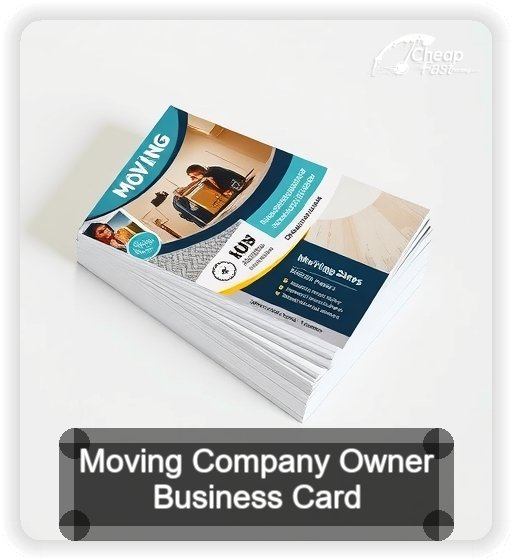 Moving Company Owner business card design sample