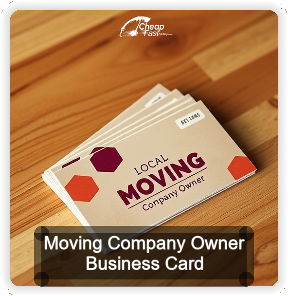 Moving Company Owner business card design sample