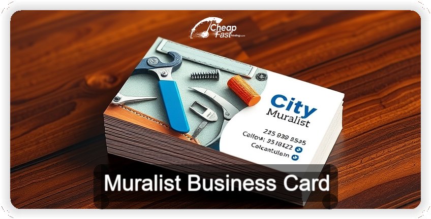 Muralist business card design sample