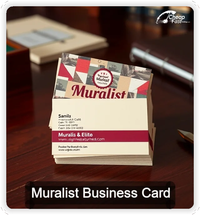 Muralist business card design sample