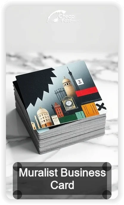 Muralist business card design sample