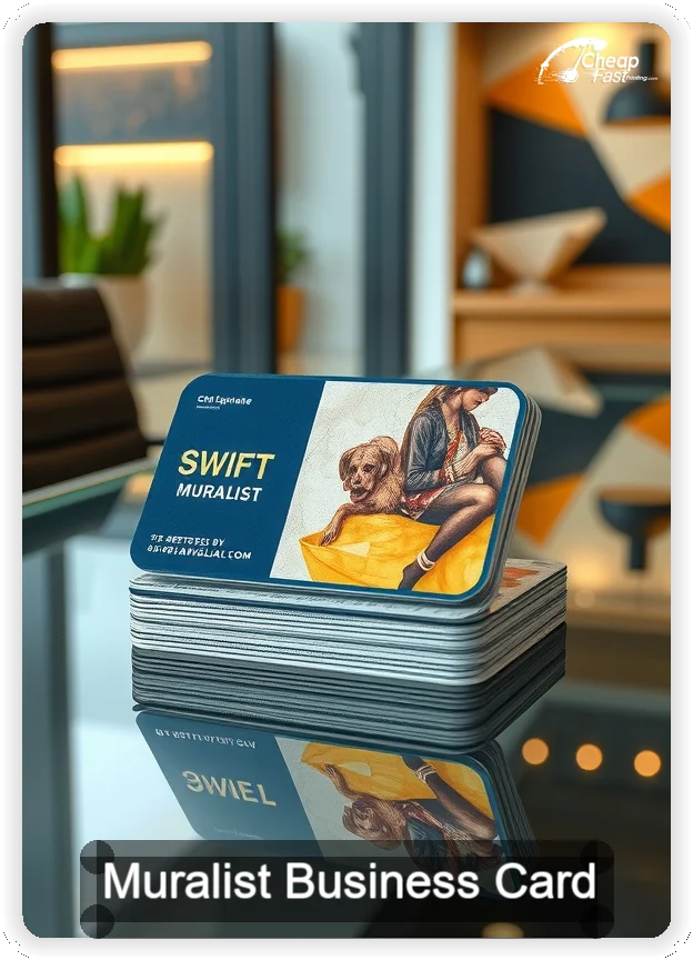 Muralist business card design sample