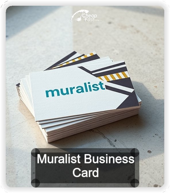 Muralist business card design sample