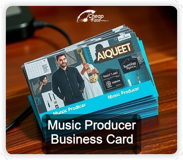 Music Producer business card design sample