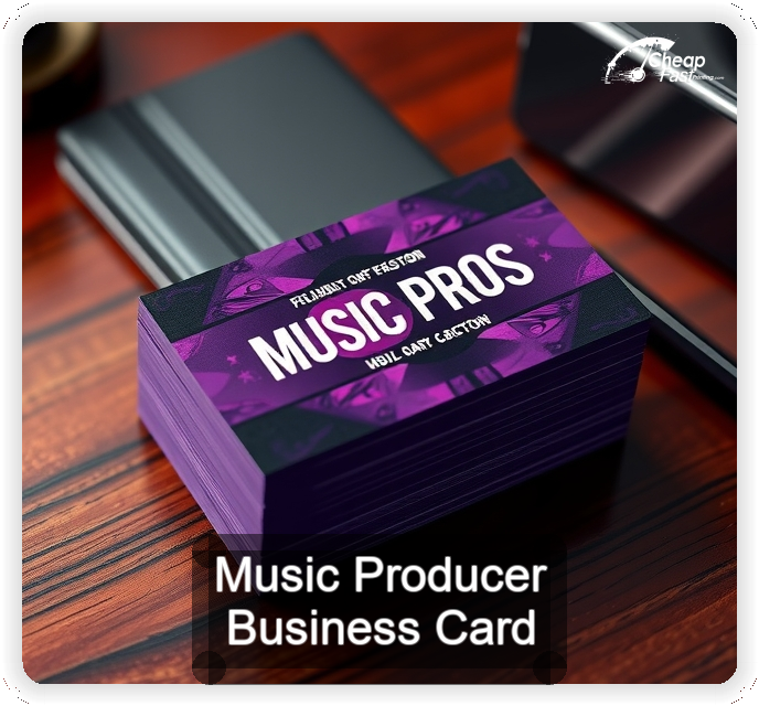 Music Producer business card design sample