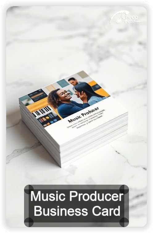 Music Producer business card design sample