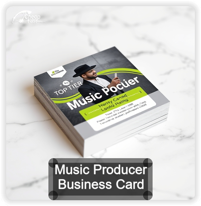 Music Producer business card design sample