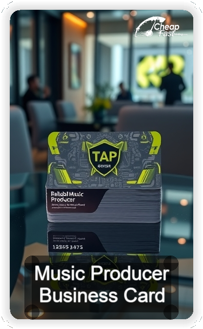 Music Producer business card design sample