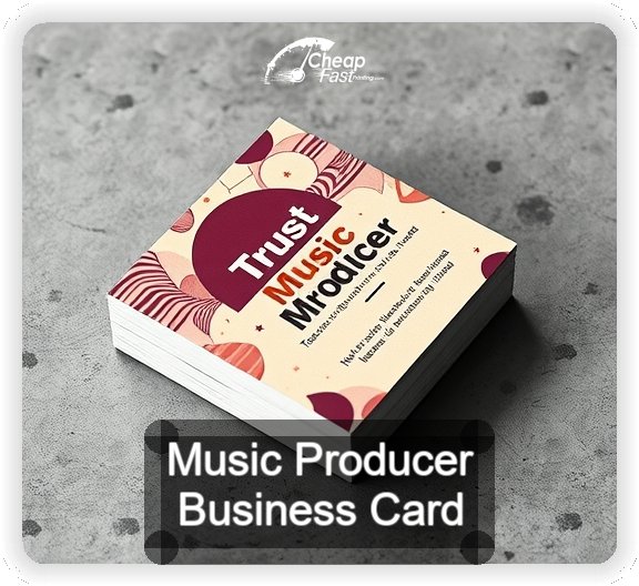 Music Producer business card design sample