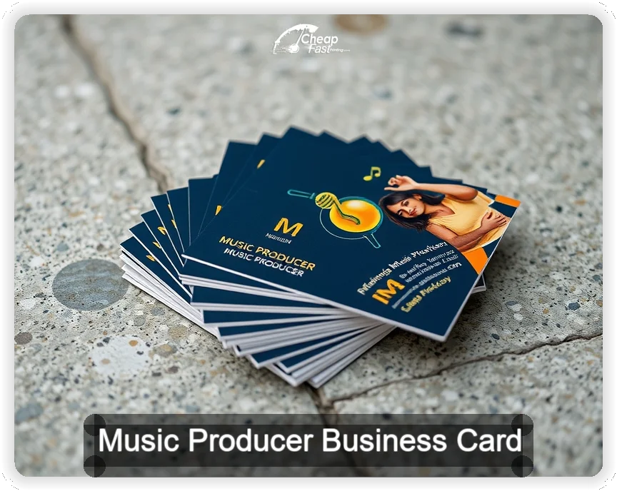 Music Producer business card design sample