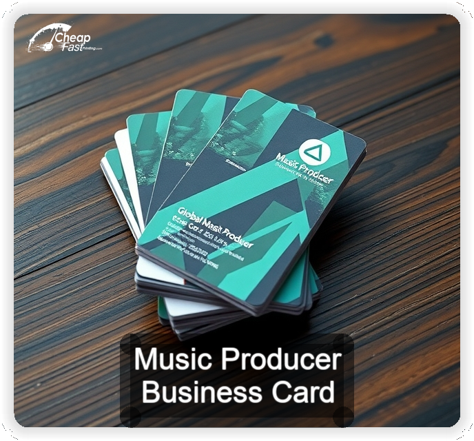 Music Producer business card design sample