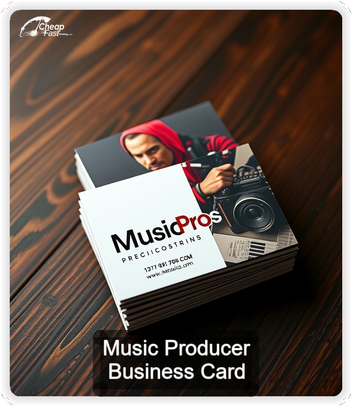 Music Producer business card design sample