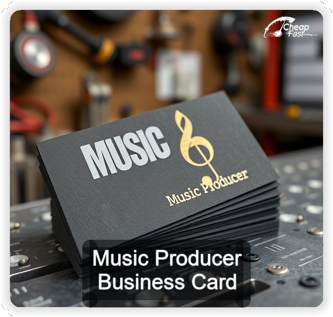 Music Producer business card design sample