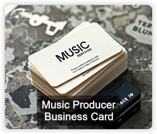 Music Producer business card design sample