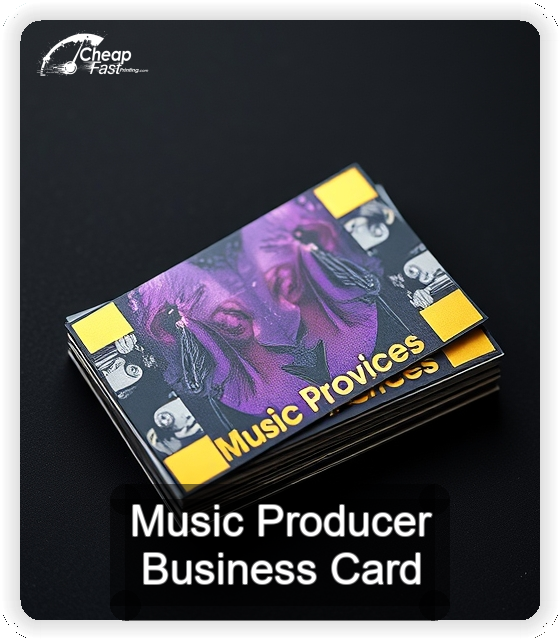Music Producer business card design sample