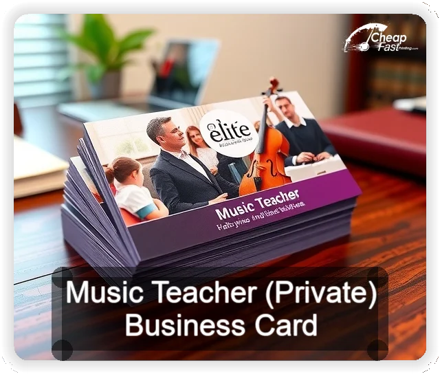 Music Teacher Private business card design sample