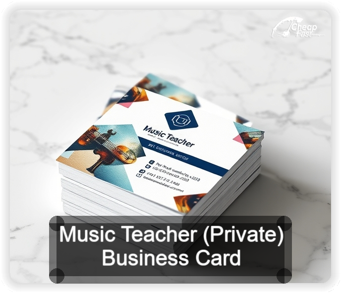 Music Teacher Private business card design sample