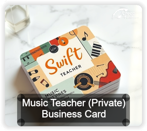 Music Teacher Private business card design sample