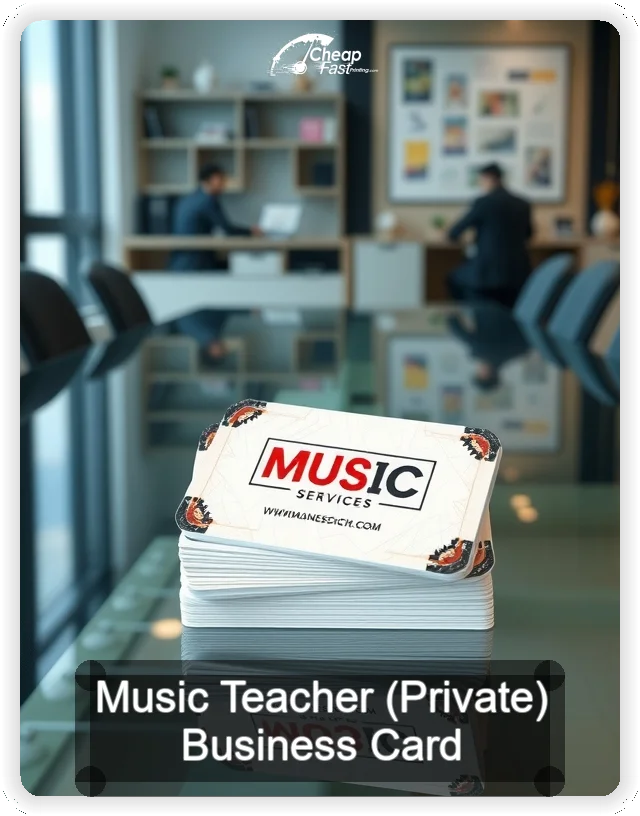 Music Teacher Private business card design sample