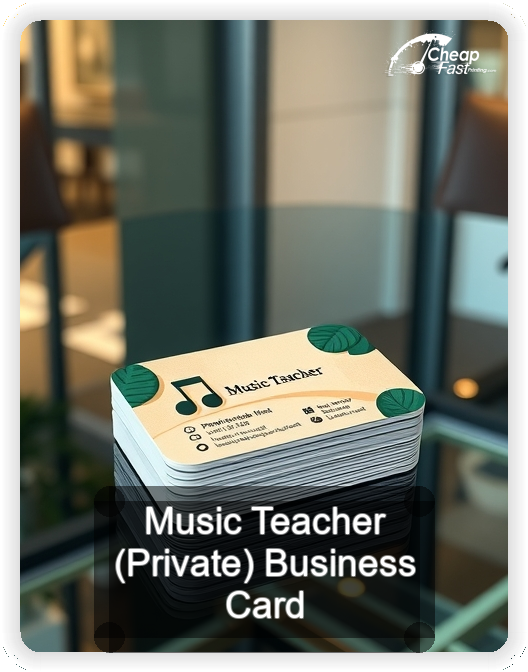Music Teacher Private business card design sample