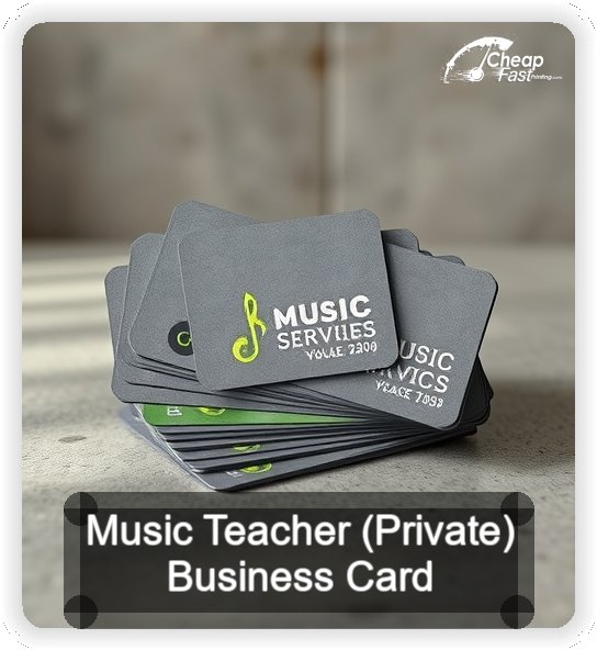 Music Teacher Private business card design sample