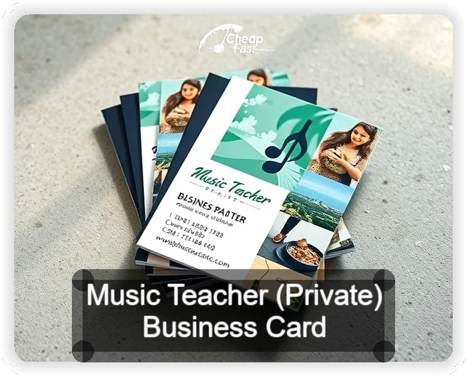 Music Teacher Private business card design sample