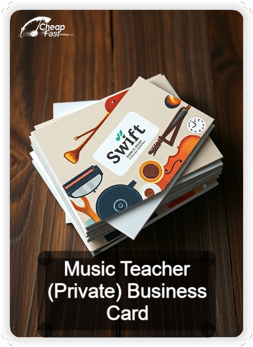 Music Teacher Private business card design sample