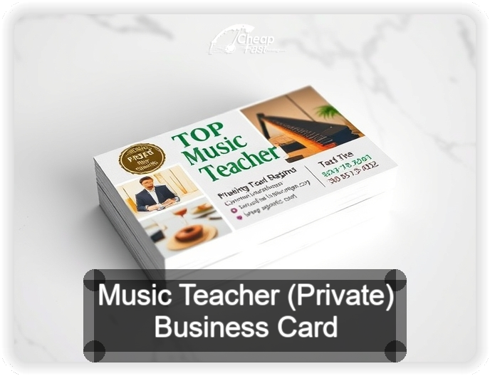 Music Teacher Private business card design sample