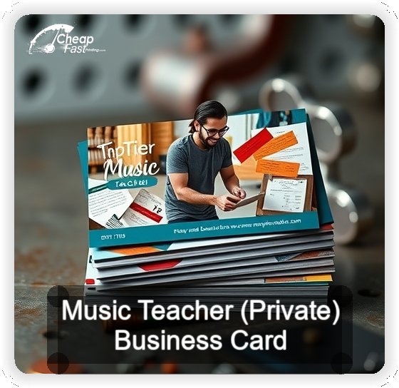 Music Teacher Private business card design sample