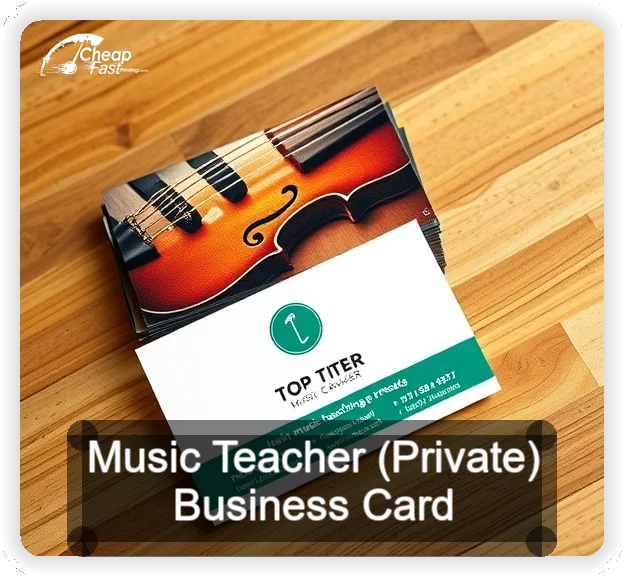 Music Teacher Private business card design sample