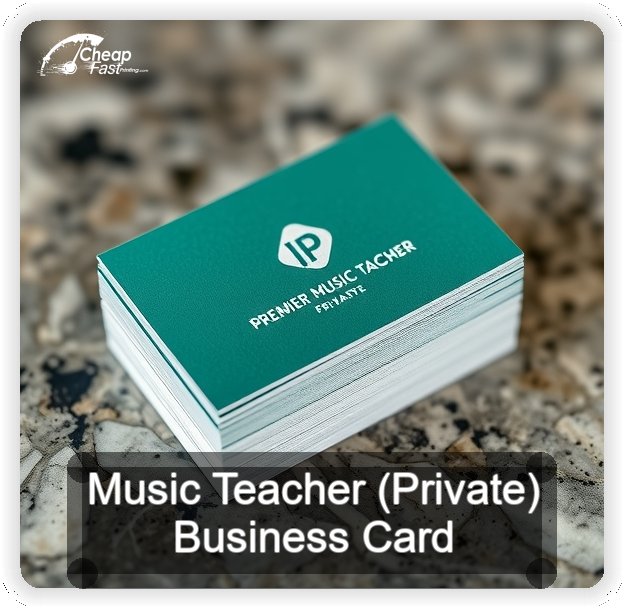 Music Teacher Private business card design sample