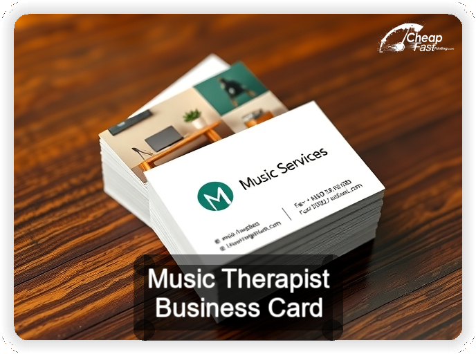 Music Therapist business card design sample