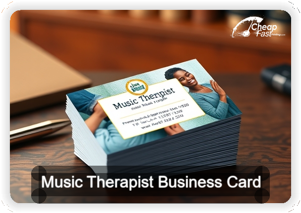 Music Therapist business card design sample