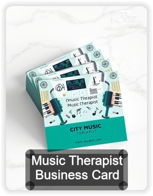 Music Therapist business card design sample