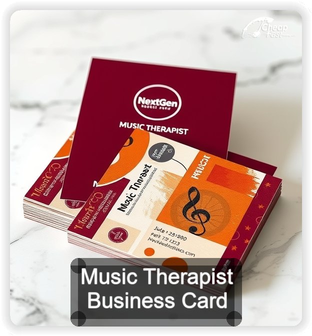 Music Therapist business card design sample