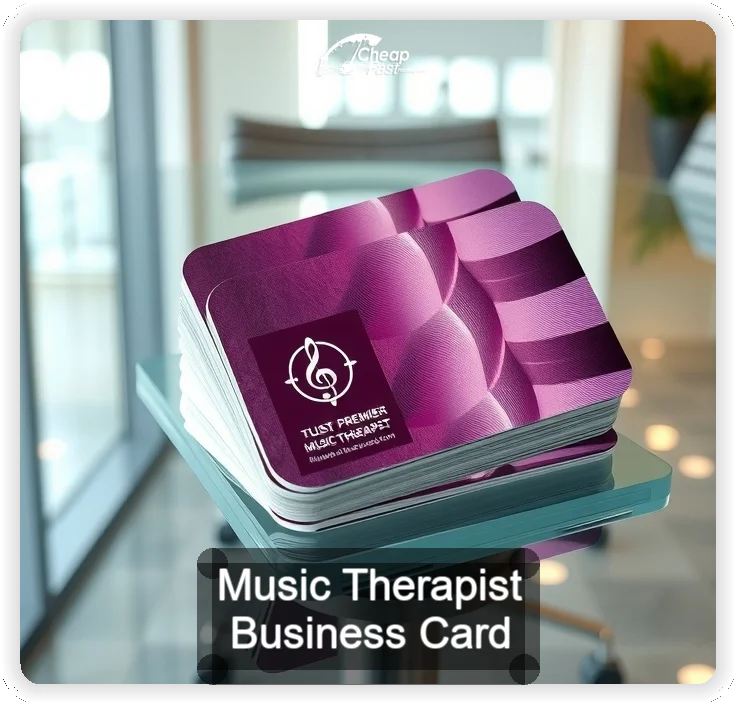 Music Therapist business card design sample