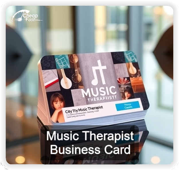 Music Therapist business card design sample