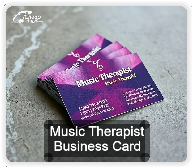 Music Therapist business card design sample