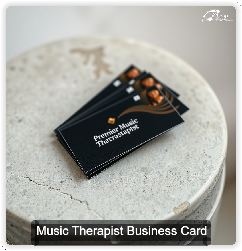 Music Therapist business card design sample