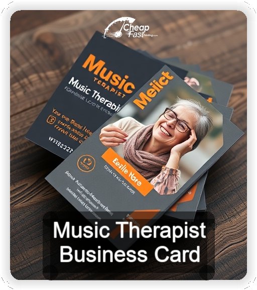 Music Therapist business card design sample